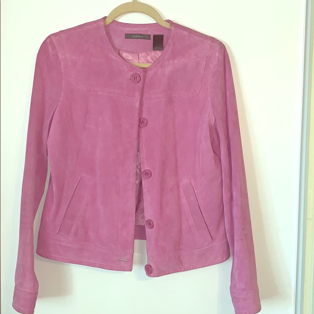 Liz Claiborne pink suede jacket
